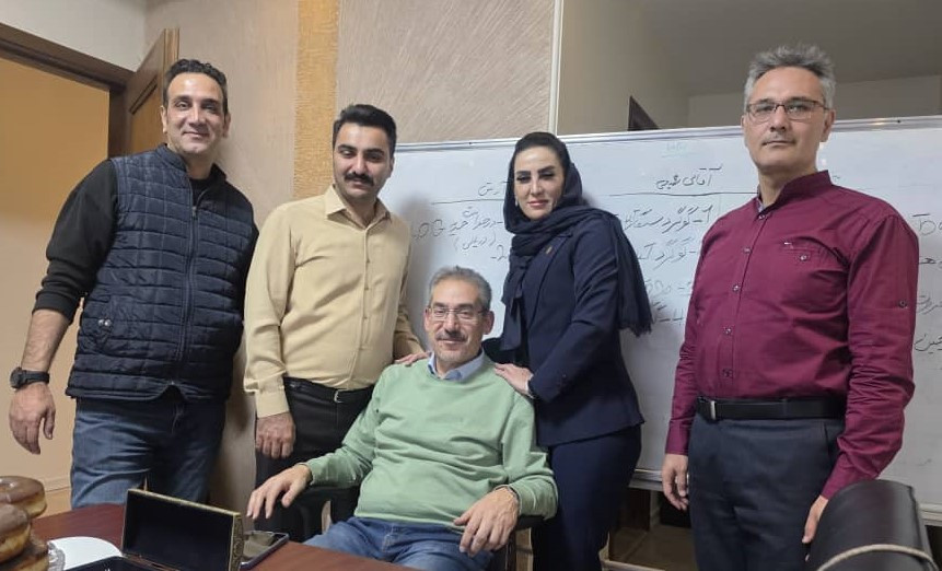 Corporate team group portrait in modern office